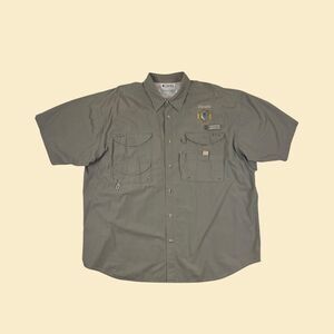 90s/Y2K Columbia Sportswear XL fishing shirt, vintage grey Ducks Unlimited top